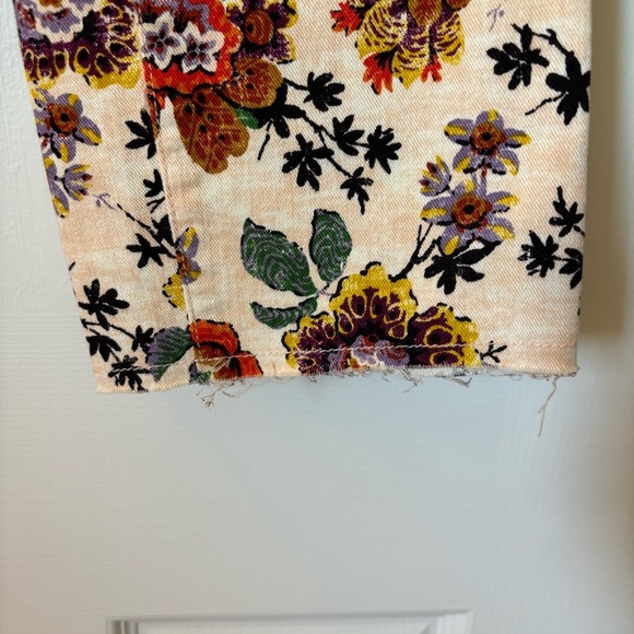 Anthropologie Pilcro The Cigarette Slim Straight Floral Jeans size 28 Boho Fall - Picture 5 of 11